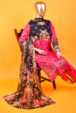 Salmon (MDL-010) - 3 Pc Unstitched Lawn Digital Printed Dress With Banarsi Chiffon Digital Printed Dupatta