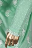 Sequins Drop (SC-136B-Green) Embroidered & Printed Un-Stitched Cambric Dress With Embroidered Chiffon Dupatta