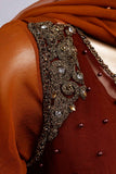 Sequins (F-205-R2) - Chiffon Semi-stitched Embroidered Dress