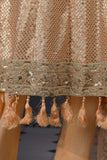 Shining Lake (F-104-Orange) - Chiffon Semi-stitched Embroidered Dress