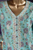 Sona Chandi (SC-120A-L-SkyBlue) Embroidered & Printed Un-Stitched Cambric Dress With Embroidered Lawn Dupatta