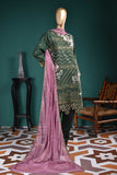 Special Motifs (SC-110A-DarkGreen) Embroidered Un-Stitched Cambric Dress With Embroidered Chiffon Dupatta