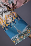 Sunflower (NE2-03) - 3 Pc Unstitched Digital Embroidered Lawn Dress With Digital Bamber Chiffon Dupatta