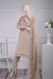 Wheat (SC-25B-Skin) Embroidered Un-Stitched Cambric Dress With Embroidered Chiffon Dupatta