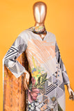Windy Strokes (MDL-005)- 3 Pc Unstitched Lawn Digital Printed Dress With Banarsi Chiffon Digital Printed Dupatta