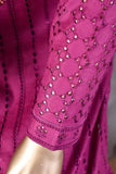 (ZLC-1B) 3 Pc Semi Stitched Chikankari Embroidered Stone Work Lawn Dress with Digital Printed Dupatta
