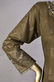 (ZLC-4A) 3 Pc Semi Stitched Chikankari Embroidered Stone Work Lawn Dress with Digital Printed Dupatta
