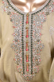 (ZLC-4B) 3 Pc Semi Stitched Chikankari Embroidered Stone Work Lawn Dress with Digital Printed Dupatta