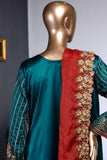 Persian Love (ZS-04) | 3 Pcs Un-stitched Embroidered Silk Dress with Embroidered Mysoori Dupatta