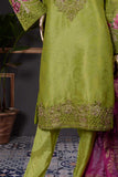 Divine Gloria (AF-4A) 3 Pc Unstitched Mysoori Jacquard Embroidered Dress with Handicraft Cut-Dana work