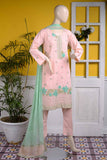 Cross Stitch (SC-11B-Light Pink) | 3 Pc Unstitched Embroidered Cambric Dress with Embroidered Chiffon Dupatta