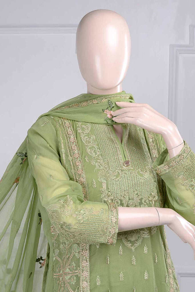 Pétillant (G5-4A) | Embroidered Un-stitched Chiffon Dress with Embroidered Chiffon Dupatta