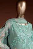 Faraway Horizon (G7-4A) Embroidered Sea-green Chiffon Dress with Embroidered Chiffon Dupatta