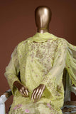 Lemon Pie (G7-5A) Embroidered Lime Chiffon Dress with Embroidered Chiffon Dupatta