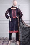 Tradition (SC-20B-Blue) Embroidered Un-Stitched Cambric Dress with Embroidered Chiffon Dupatta