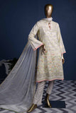 Arri Jaal (SC-24SB-Cream) Stitched Embroidered Cambric Dress With Embroidered Chiffon Dupatta