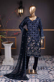 Arri Jaal (SC-24C-Blue) Embroidered Un-Stitched Cambric Dress With Embroidered Chiffon Dupatta