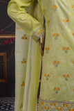 Ice Beauty (SC-26E-Yellow) Embroidered Un-Stitched Cambric Dress With Embroidered Chiffon Dupatta