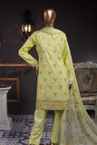 Ice Beauty (SC-26E-Yellow) Embroidered Un-Stitched Cambric Dress With Embroidered Chiffon Dupatta