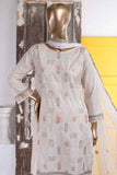 Eyebrow (SC-30A-White) Embroidered Cambric Dress with Embroidered Chiffon Dupatta