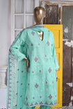 Dial Chain (SC-46B-Light Green) Embroidered Cambric Dress with Embroidered Chiffon Dupatta