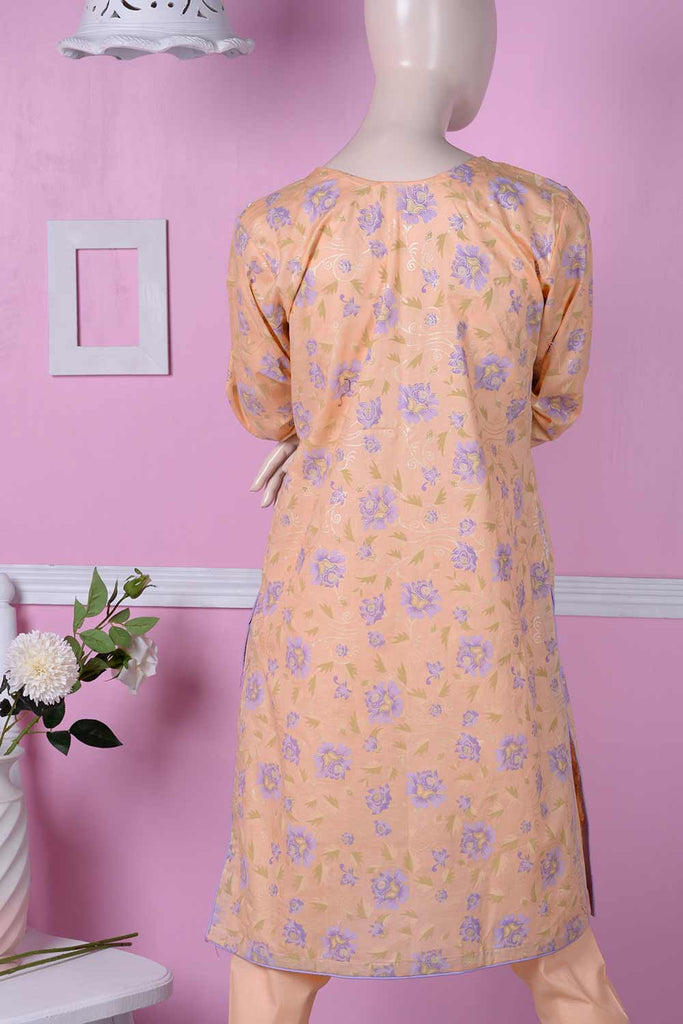 Sona Chandi (SC-2C-Orange) | Embroidered Un-stitched Cambric Dress with Chiffon Dupatta