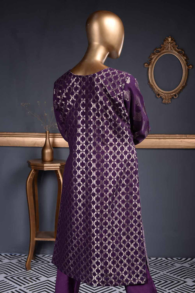 3 Pcs Un-stitched Cotton Resham Exclusively with Pure Zari Jacquard Dress - Orthodox (ZP-03)